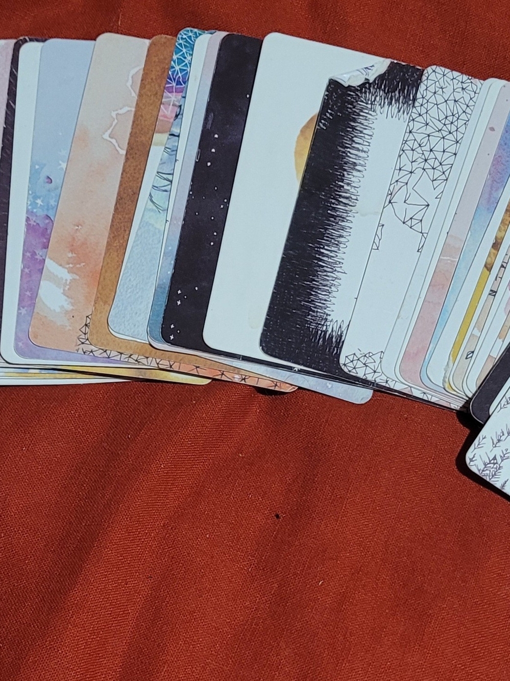 Deck of Illustrated Oracle/Tarot Cards - Multicolor Art Backs